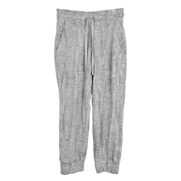 LULULEMON Ready To Rulu Jogger Crop 4 Jacquard Silver Drop Vapor Gray EUC B82 - Picture 2 of 6
